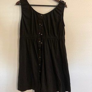 Button Clasp Nursing Tunic Black Medium